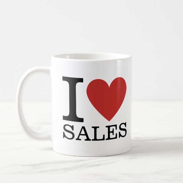 Taza De Café I ❤️ Love Sales - Departamento de ventas - Mug (Izquierda)