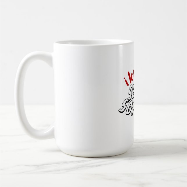 Taza De Café I Love Senior Softball Mug (Izquierda)