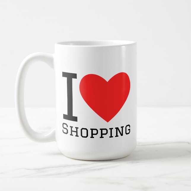 Taza De Café I love shopping (Izquierda)