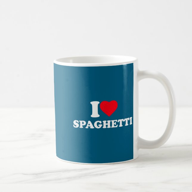 Taza De Café I Love Spaghetti I Heart Spaghetti Lover Food Past (Derecha)