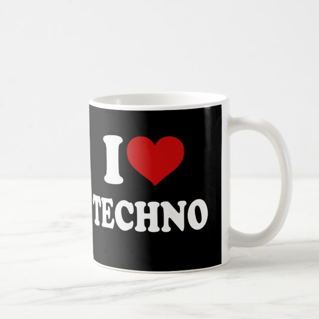 Taza De Café I Love Techno (Derecha)