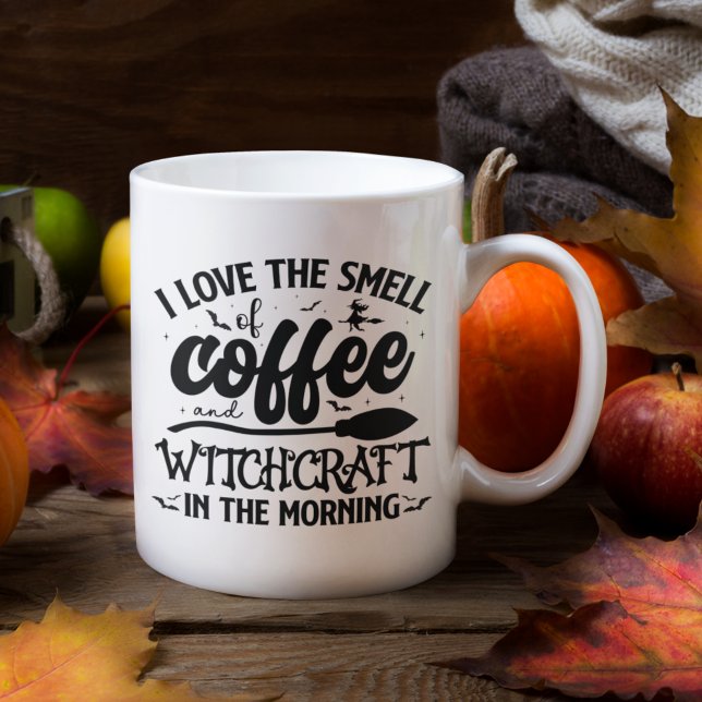 Taza De Café I Love the Smell Coffee Funny Witch Halloween (Subido por el creador)