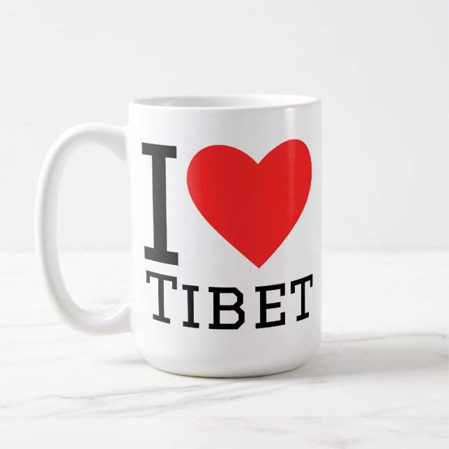 Taza De Café I love Tibet  (Izquierda)