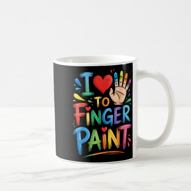 Taza De Café I Love To Finger Paint Couples Art Teacher Finger  (Derecha)