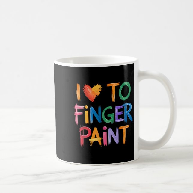 Taza De Café I Love To Finger Paint I'm Paint Couple Valentine  (Derecha)