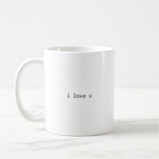 Taza De Café "i love u" simple mug 