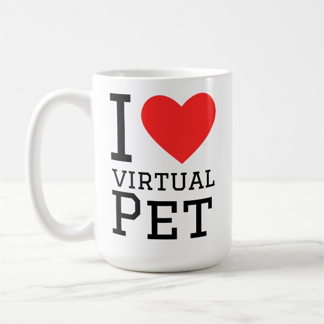 Taza De Café I love virtual pet (Izquierda)