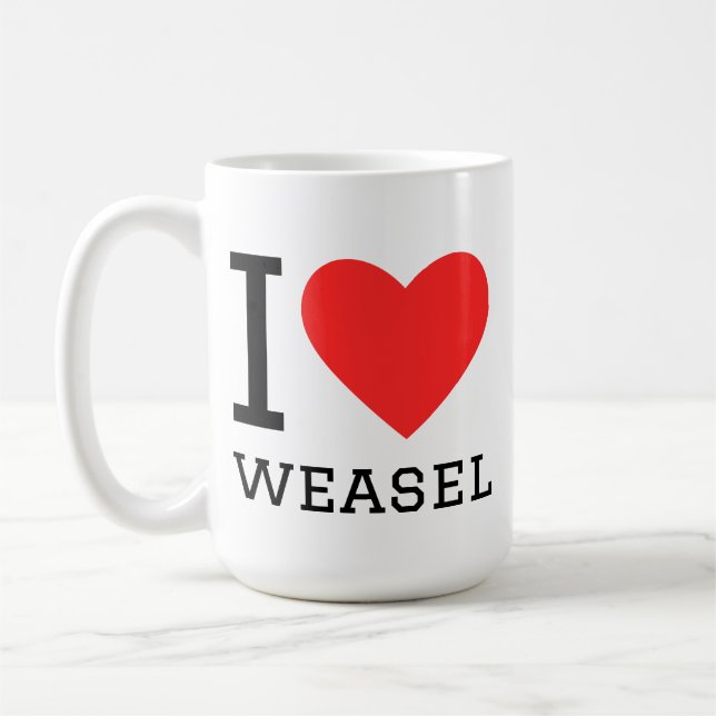Taza De Café I love weasel (Izquierda)