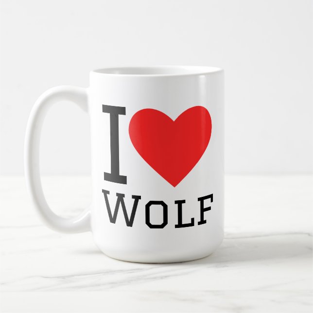 Taza De Café I love wolf (Izquierda)