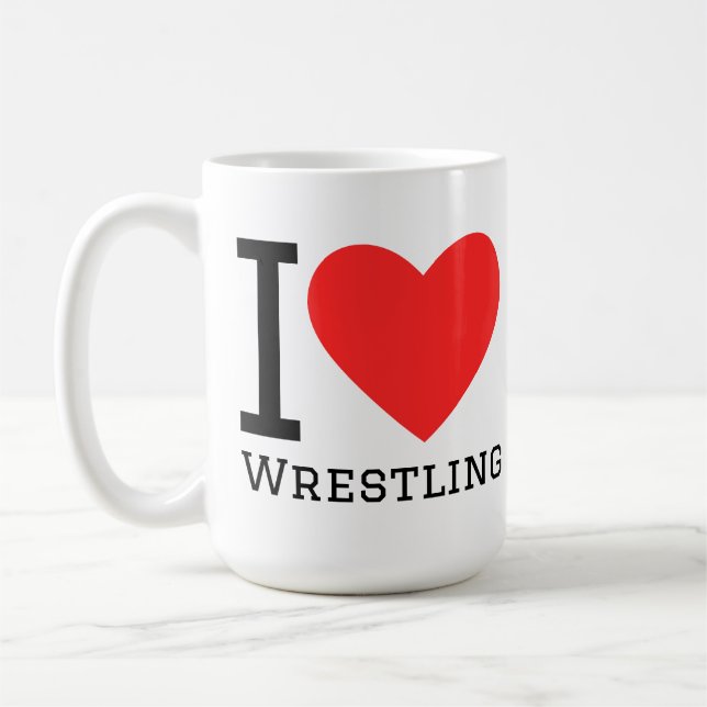 Taza De Café I love wrestling (Izquierda)