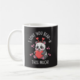 Taza De Café I Love You Bear-y This Much - Cute Panda Valentine