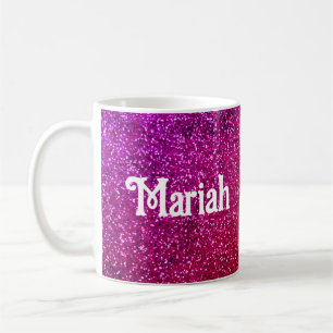 Taza De Café  I love you chic pink glitter background
