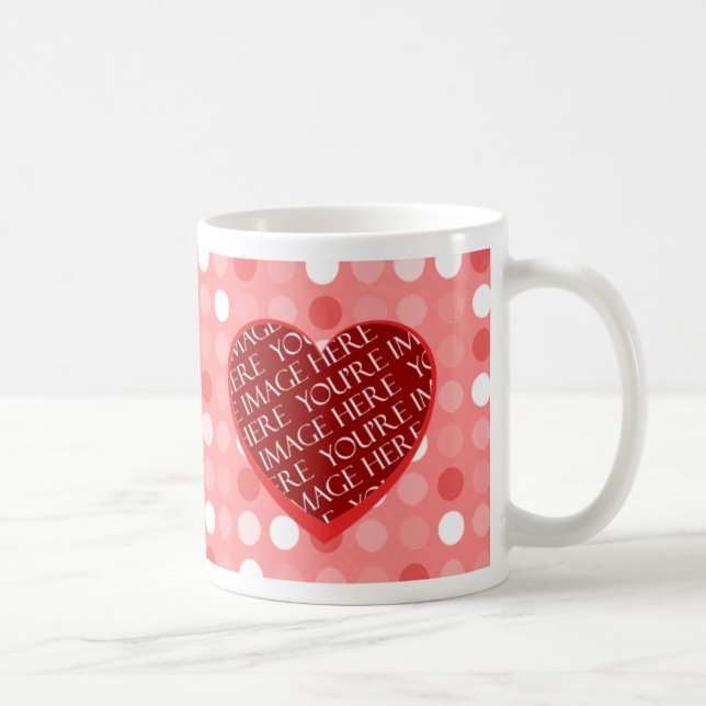 Taza De Café I Love You El día de San Valentín Photo Template M (Derecha)