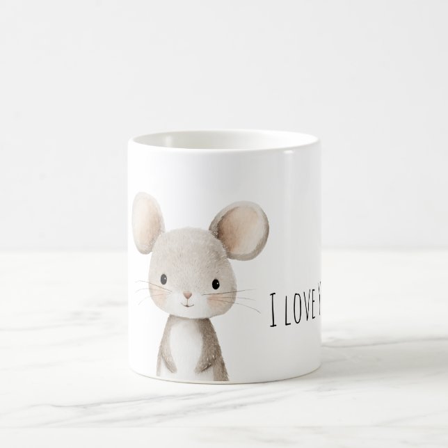 Taza De Café I Love You Mouse (Centro)