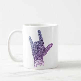 Taza De Café "I love you" (Te amo) American Rótulo Language Mug
