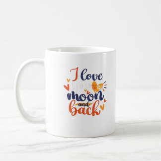 Taza De Café I Love You To The Moon And Back Modern Romantic De