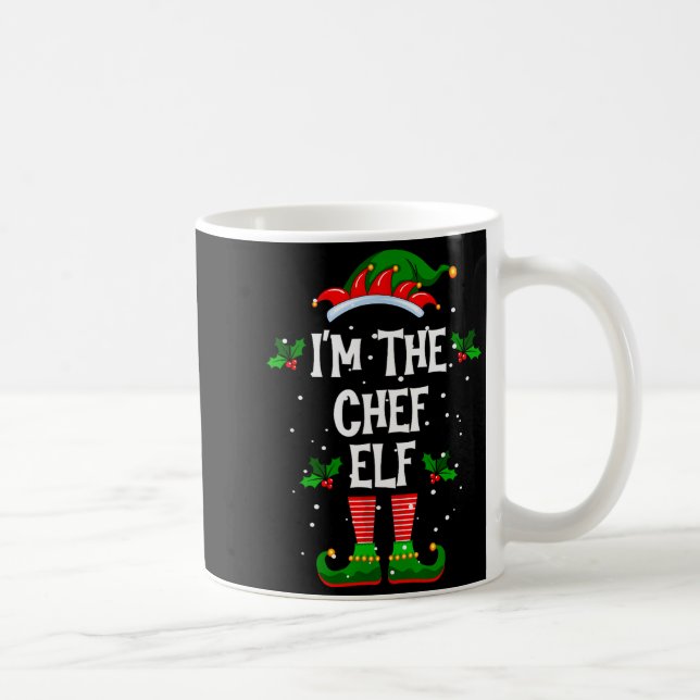 Taza De Café I’m The Chef Elf Christmas Xmas Pajama Pj Men Wome (Derecha)