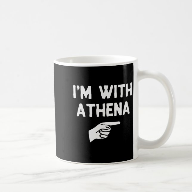 Taza De Café I’m With Athena Funny Halloween Matching Costume  (Derecha)