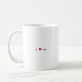 Taza De Café I ❤️ me minimal coffee mug 