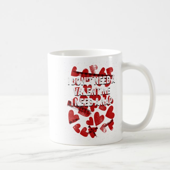 Taza De Café I Need A Nap Anti Valentines Humor Heartbroken Sin (Derecha)