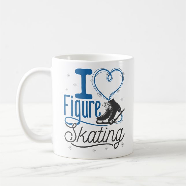 Taza De Café I Patinaje gráfico sobre el corazón (Izquierda)