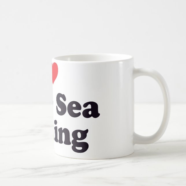 Taza De Café I pesca en mar profunda del corazón (Derecha)