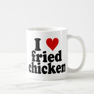 Taza De Café I pollo frito del corazón