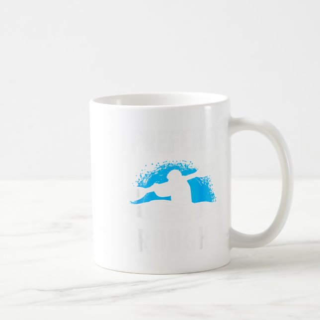 Taza De Café I Prefer It Rough Funny White Water Kayak  (Derecha)