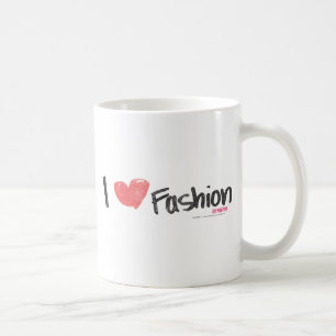 Taza De Café I púrpura de la moda del corazón