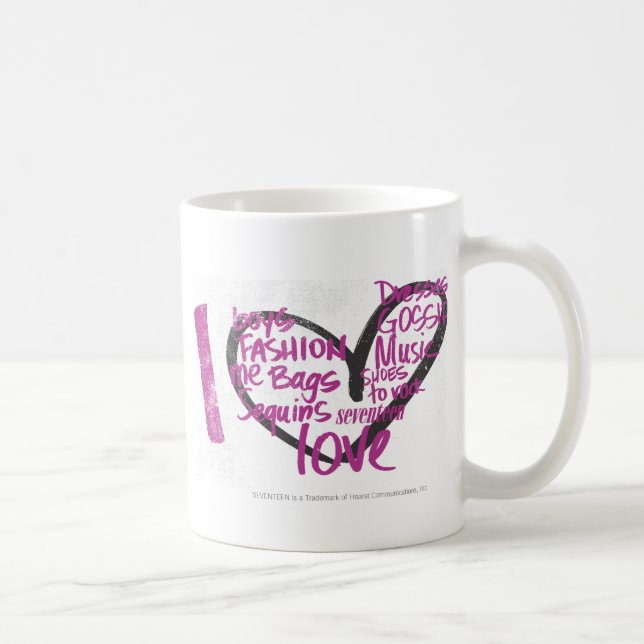 Taza De Café I púrpura de la pintada del corazón (Derecha)