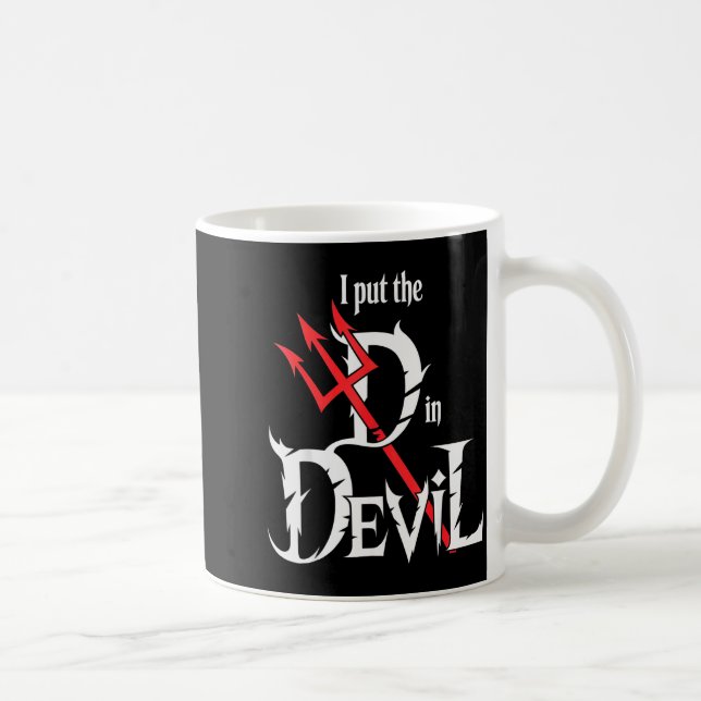 Taza De Café I Put D In Devil Halloween Funny Couple Halloween  (Derecha)