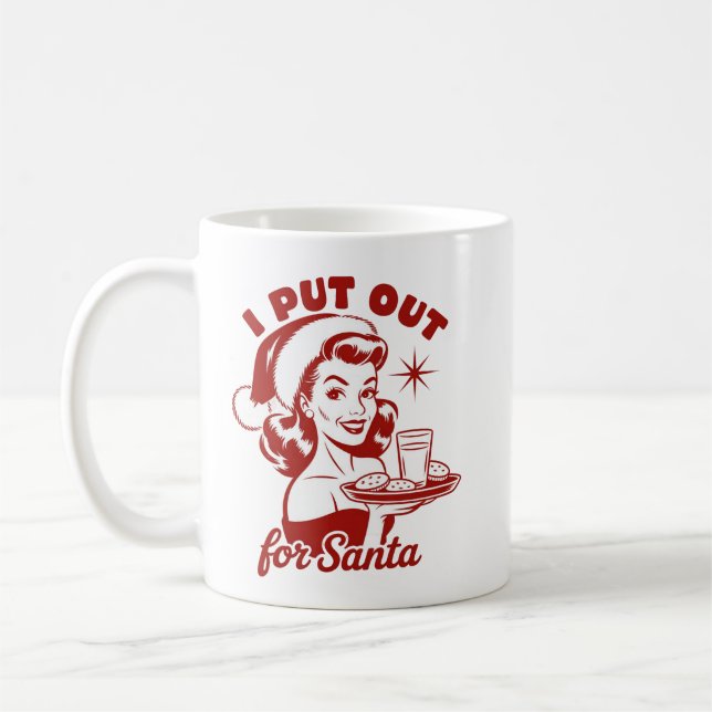 Taza De Café I Put Out For Santa Snarky Christmas Sarcastic  (Izquierda)