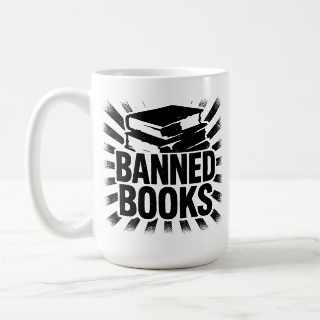 Taza De Café I Read Banned Books (Izquierda)