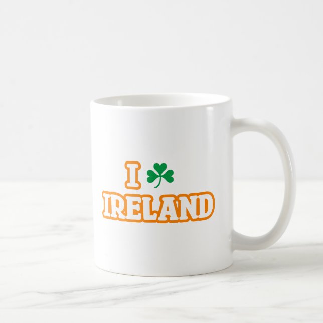 Taza De Café "I [SHAMROCK] IRELAND Mug (Derecha)