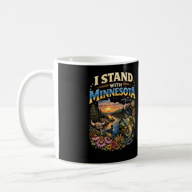 Taza De Café I Stand With Minnesota (Izquierda)
