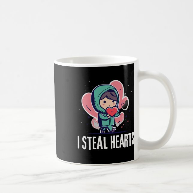 Taza De Café I Steal Hearts Funny Valentines Day Child Stealing (Derecha)