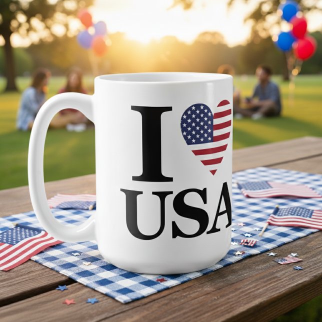 TAZA DE CAFÉ "I ❤️ USA" ("I ❤️ USA" COFFEE MUG)