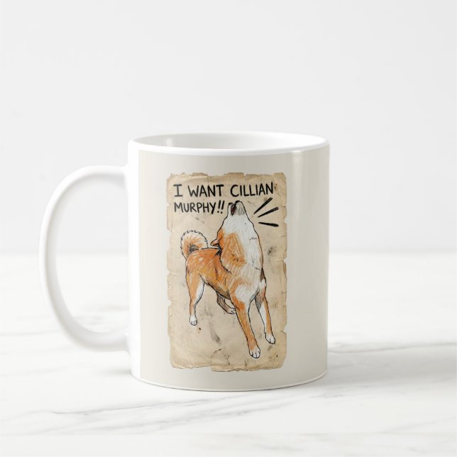Taza De Café I Want Cillian Murphy – Fangirl Shiba Inu Mug (Izquierda)
