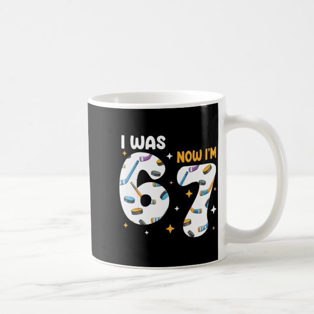 Taza De Café I Was 6 Now Im 7 Hockey Birthday  (Derecha)