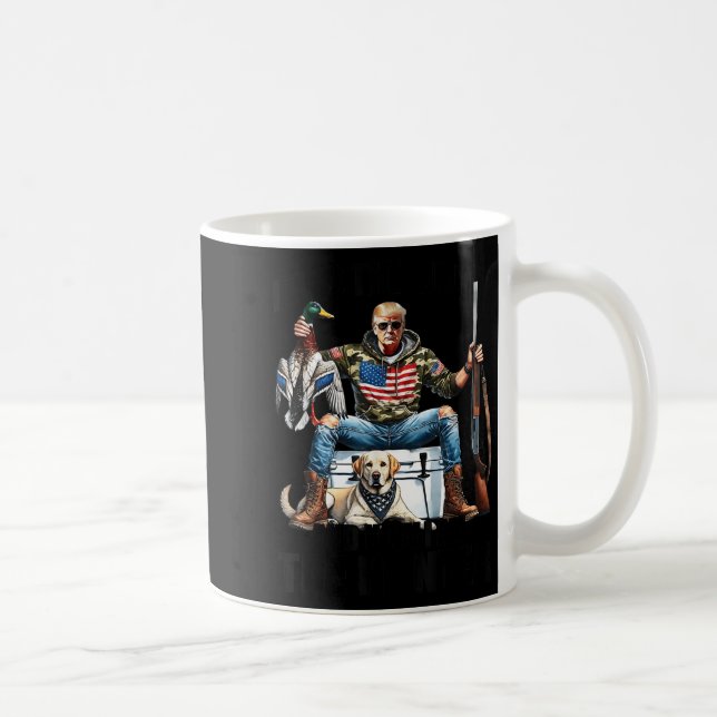 Taza De Café I Was The Hunted Now I Am The Hunter Patriotic Tru (Derecha)