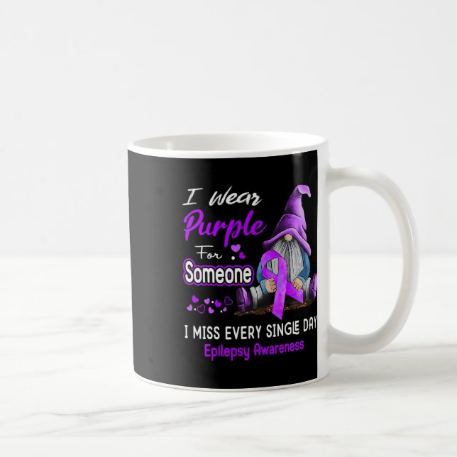 Taza De Café I Wear Purple For Epilepsy Awareness  (Derecha)