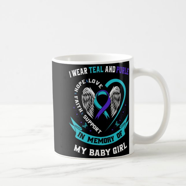 Taza De Café I Wear Teal And Purple Ba  (Derecha)