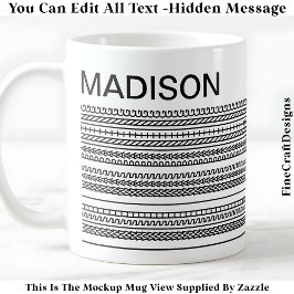 Taza De Café I Wish I Was Painting & Name Hidden Message 091B 