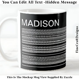 Taza De Café I Wish I Was Painting & Name Hidden Message 091W