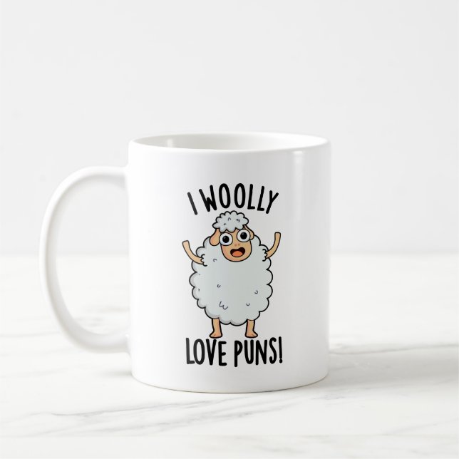 Taza De Café I Woolly Love Puns Funny Sheep Pun (Izquierda)