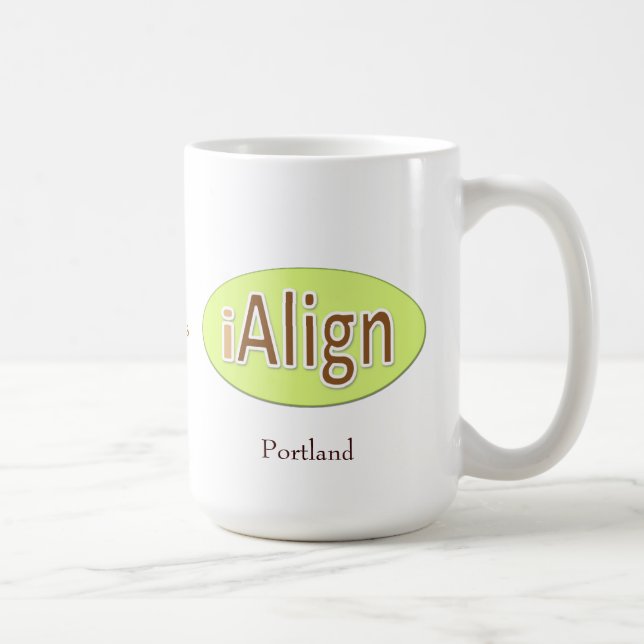 Taza De Café iAlign + su ciudad + su nombre (Derecha)