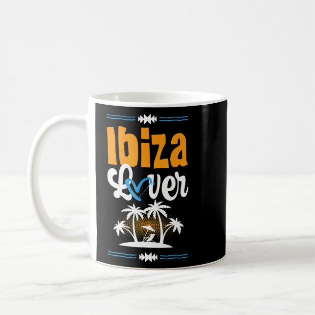 Taza De Café Ibiza Love Vacation Heart Summer Quote (Izquierda)