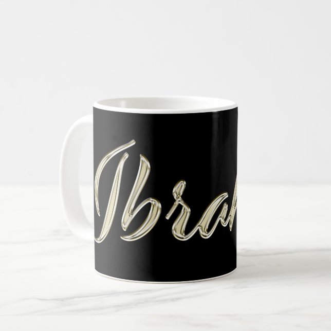 Taza De Café Ibrahim Name whitegold Tasse Teetasse Kaffeetasse (Anverso izquierdo)