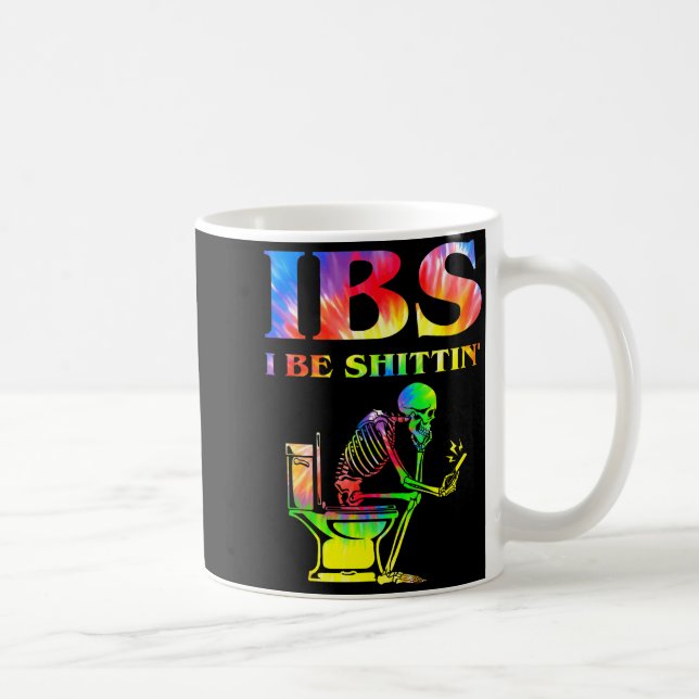Taza De Café Ibs I Be Tin' Funny Skeleton Tie Dye  (Derecha)