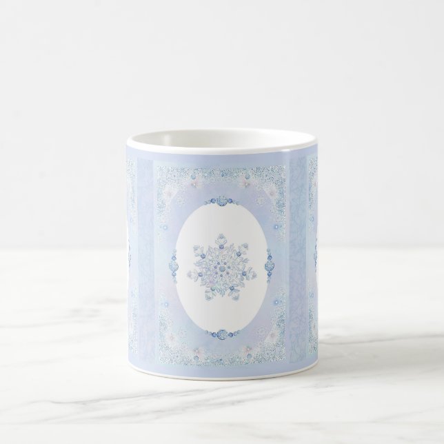 Taza De Café Ice Blue Snowflake (Centro)